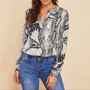 NWT Snake Skin Blouse